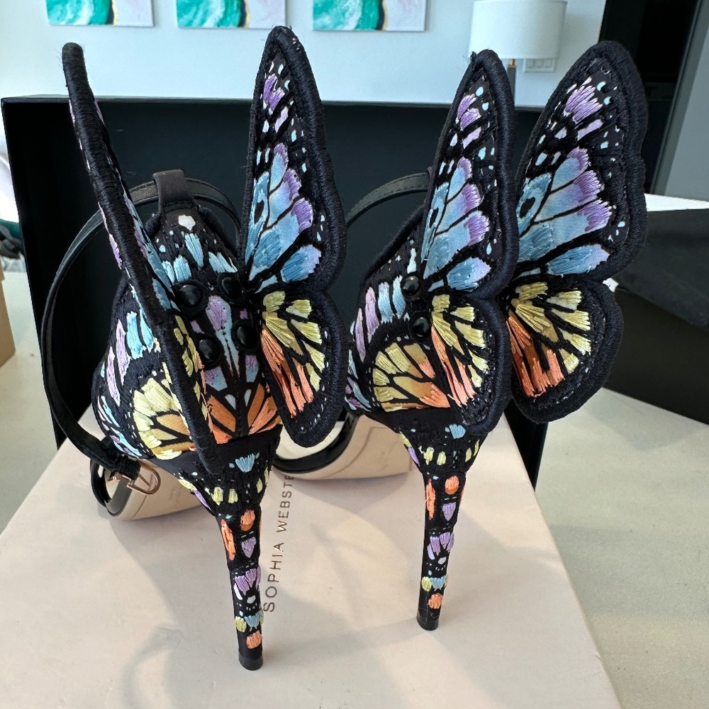 Sophia Webster Multi Color Butterfly heel